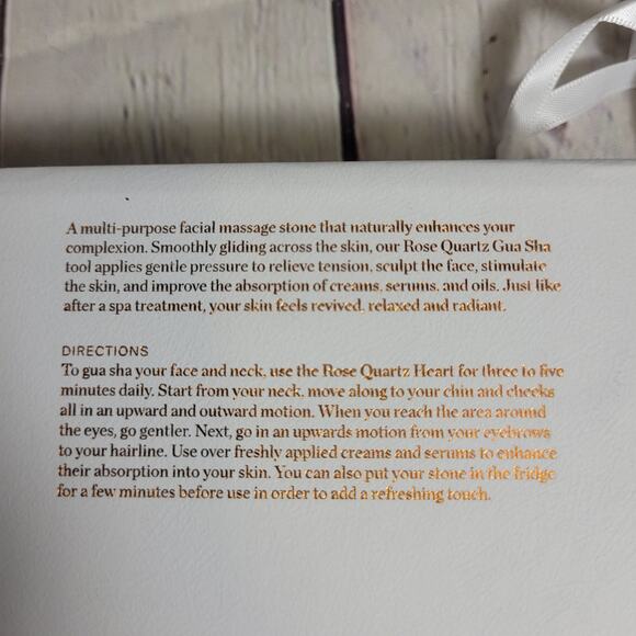 Seacret Rose Quartz Heart Gua Sha Facial Massage Stone Bio Shield Complex NEW - Picture 4 of 5